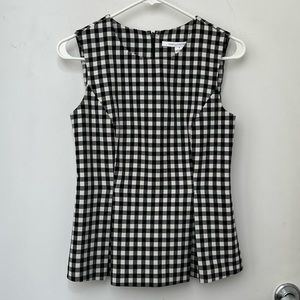 Diane Von Furstenberg Plaid Sleeveless Top Size 0